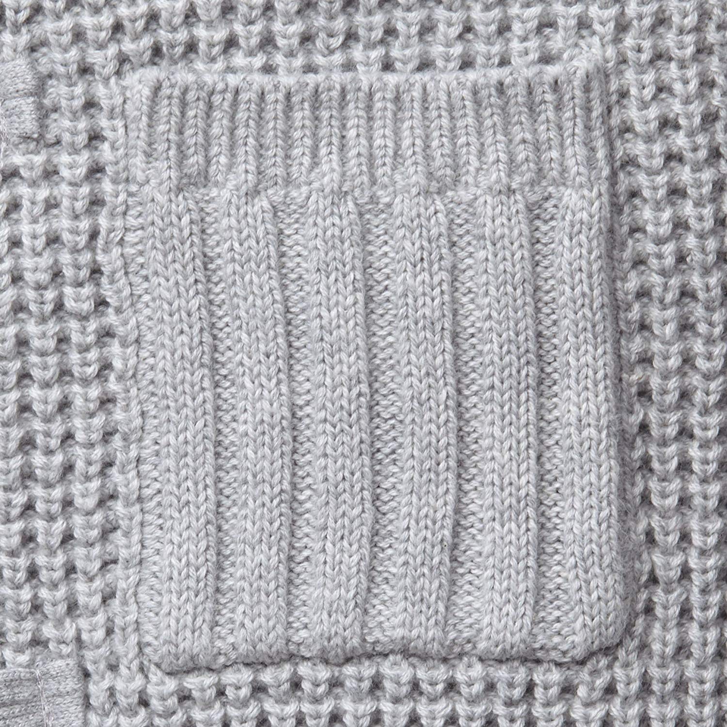 Waffle Stitch Hooded Sweater