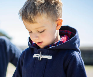 Wool Blend Duffle Coat | Navy - Hope & Henry Boy