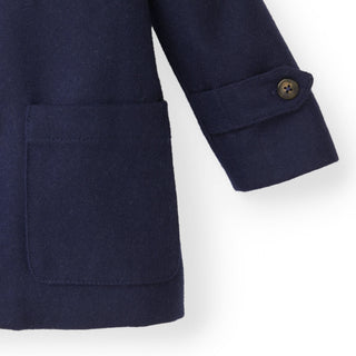 Wool Blend Duffle Coat | Navy - Hope & Henry Boy