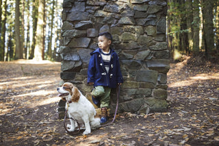 Wool Blend Duffle Coat | Navy - Hope & Henry Boy